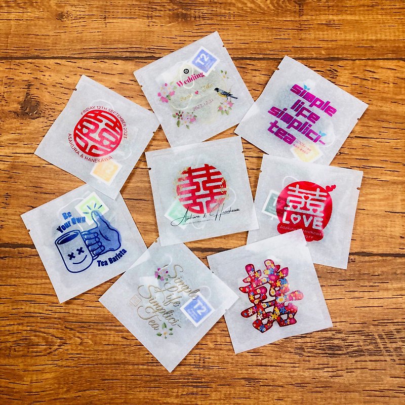[Customized tea bags start at 50 packs] Small wedding items | Corporate gifts | T2 tea bags and tea leaves can be purchased separately - Gift Wrapping & Boxes - Waterproof Material Multicolor