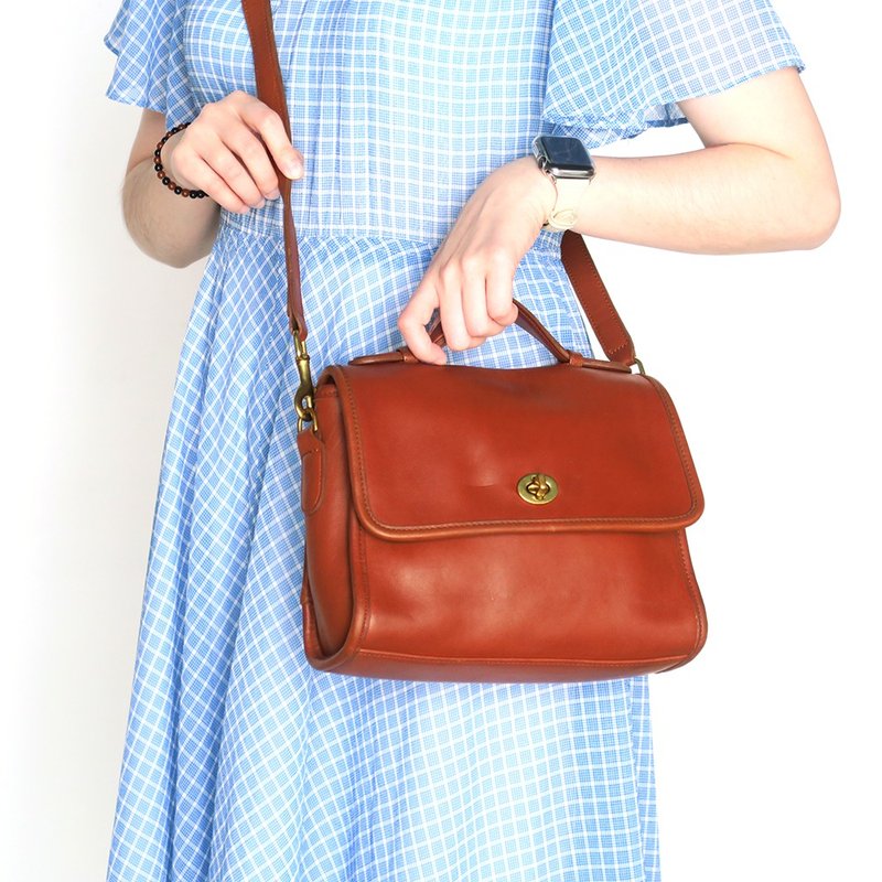 Coach Antique Handbag Shoulder Bag (A) - Messenger Bags & Sling Bags - Genuine Leather Brown