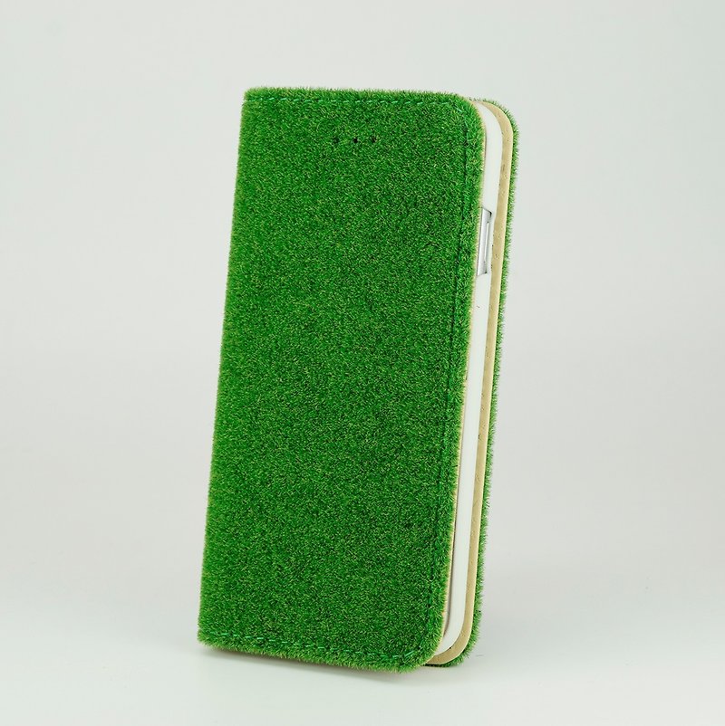 [iPhone 7 Case] Shibaful -Central Park- Flip Cover for iPhone7 - เคส/ซองมือถือ - วัสดุอื่นๆ สีเขียว