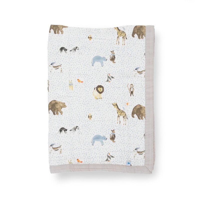 Little Unicorn Cotton Baby Blanket Animal Party - Other - Cotton & Hemp White