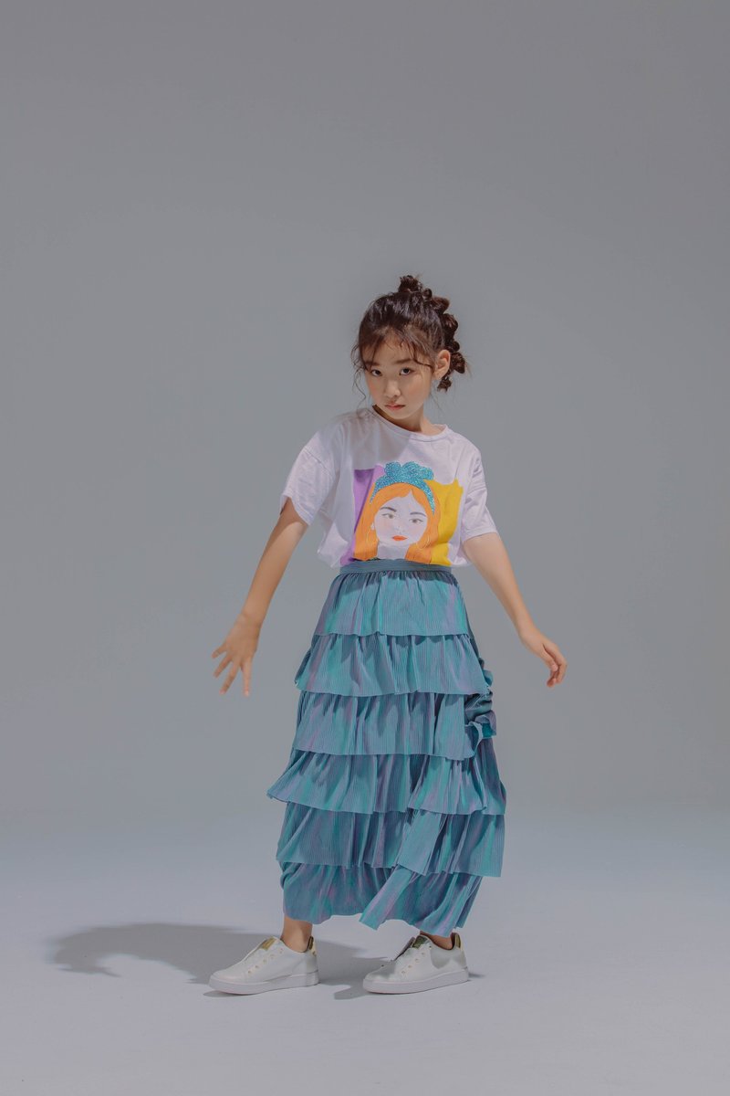 Tiered Midi Skirt in Ice Blue / 2020 Pinkoi獨家販售 - 裙子/長裙 - 其他材質 