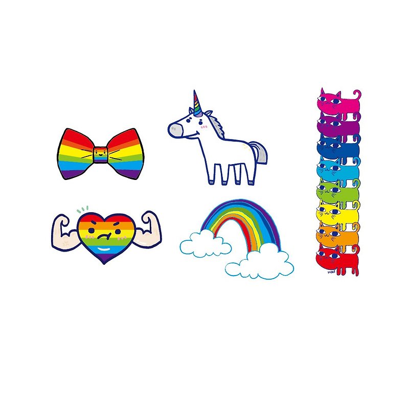 Waterproof Sticker-Rainbow Series-Rainbow is Coming - Stickers - Waterproof Material Multicolor