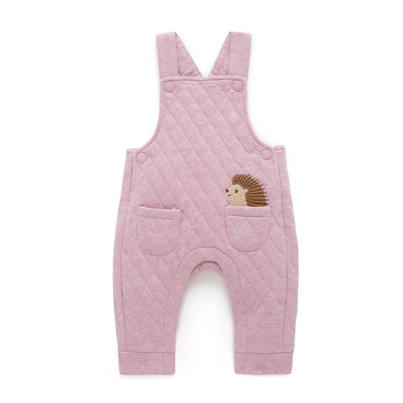 Australian Purebaby organic cotton baby sling jumpsuit/newborn baby onesies pink hedgehog - ชุดทั้งตัว - ผ้าฝ้าย/ผ้าลินิน 