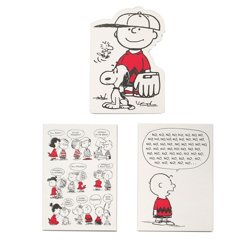 Snoopy日本套卡3入 棒球隊慶生【Hallmark-Peanuts生日賀卡】 - 卡片/明信片 - 紙 多色