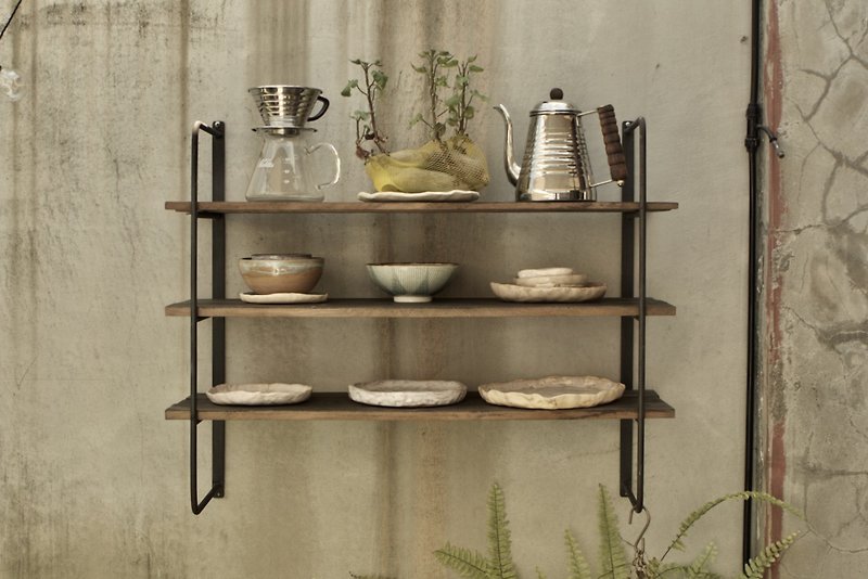 black iron wood shelves - Other Furniture - Other Metals Black