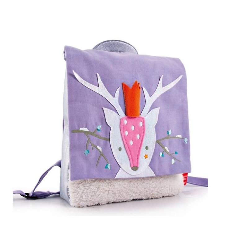 Fairy Tale Cotton Backpack - Fawn - กระเป๋าเป้สะพายหลัง - ผ้าฝ้าย/ผ้าลินิน สีม่วง
