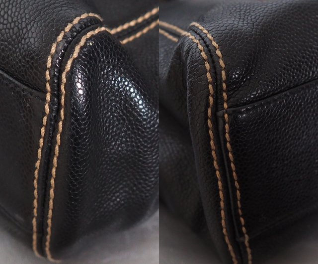 CHANEL シャネル COCO マーク ステッチ トート バッグ ブラック CHANEL シャネル COCO マーク ステッチ トート バッグ ブラック