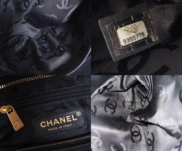 CHANEL シャネル COCO マーク ステッチ トート バッグ ブラック CHANEL シャネル COCO マーク ステッチ トート バッグ ブラック