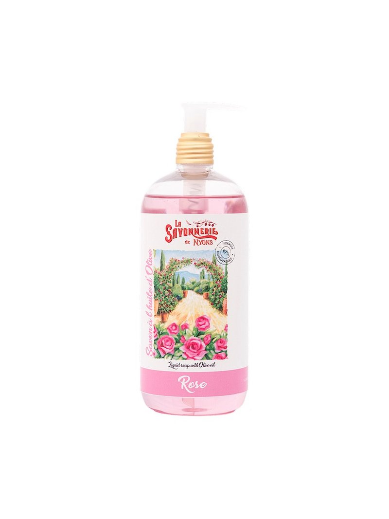 La Savonnerie de Nyons Wild Rose Marseille Liquid Soap - Body Wash - Cement Multicolor