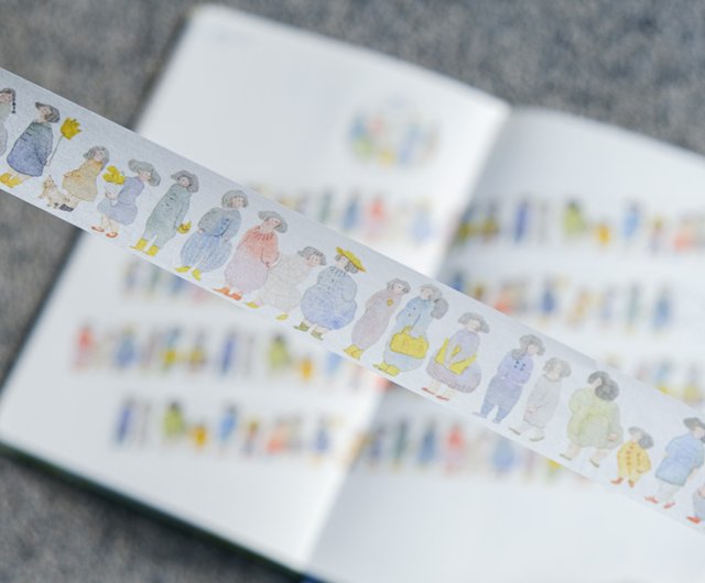 Washi Tape - A Beautiful Day, Japanese Washi Tape, Cute Girls Illustration,  BuJo - Shop dodolulu Washi Tape - Pinkoi