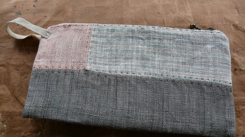 手織りヘンプ長財布Ｄ - 財布 - コットン・麻 多色