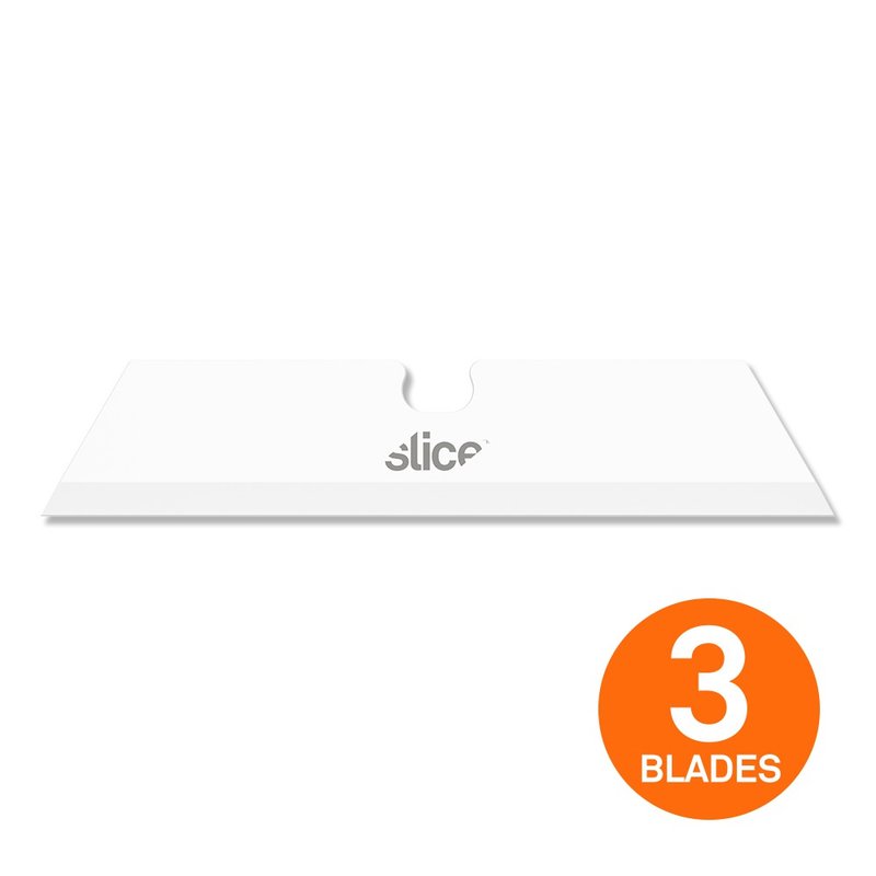 【Slice】多用途陶瓷替刃 -短刃 -尖 -3入組 - 剪刀/拆信刀 - 瓷 白色