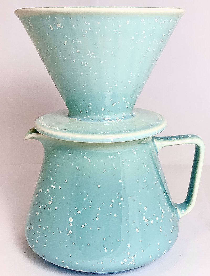 【Dali Kiln】Colorful Coffee Filter Cup/Lower Pot Set Exploration Series Bibo Style - เครื่องทำกาแฟ - เครื่องลายคราม 