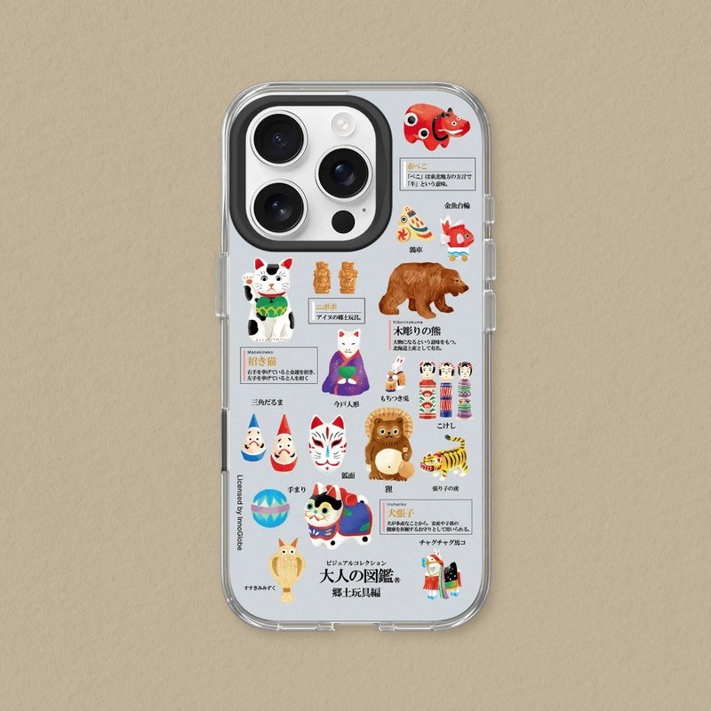 Clear透明防摔手機殼∣大人の図鑑/郷土玩具編_図鑑 for iPhone - 手機殼/手機套 - 塑膠 透明