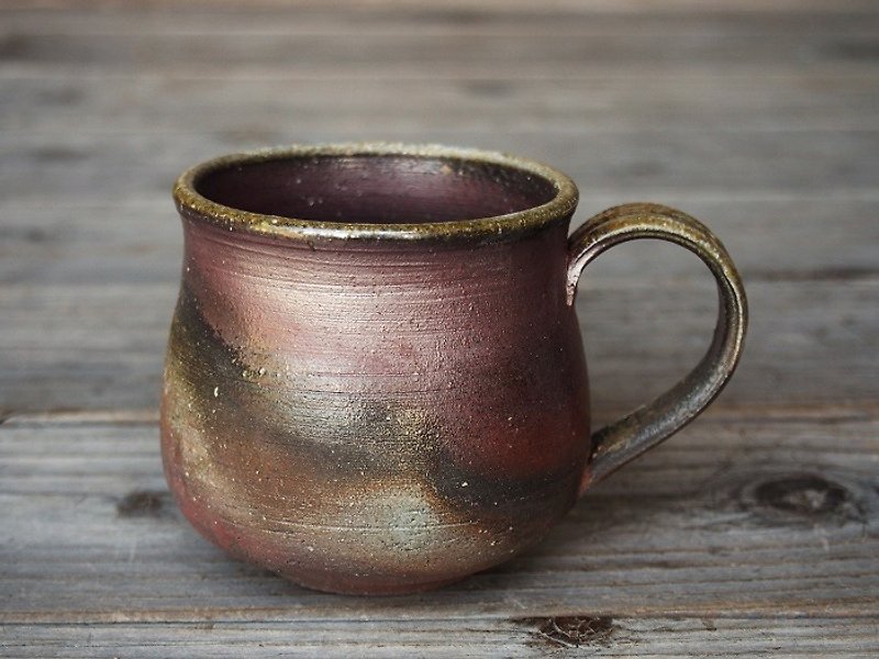 Bizen coffee cup (large) _ c 8 - 030 - Mugs - Pottery Brown