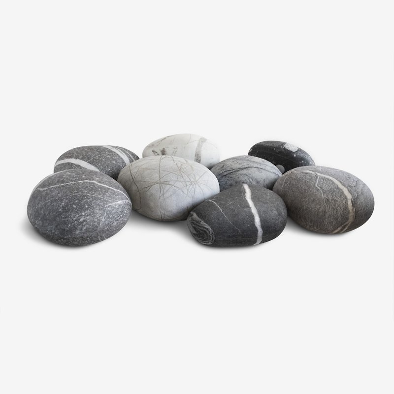 Set of 8 stones Kamushi - Other Furniture - Polyester Multicolor