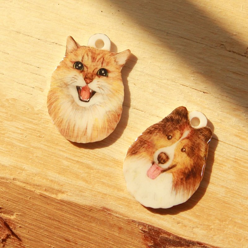 Customized hand-painted pet-pendant*head only* - Other - Other Materials 