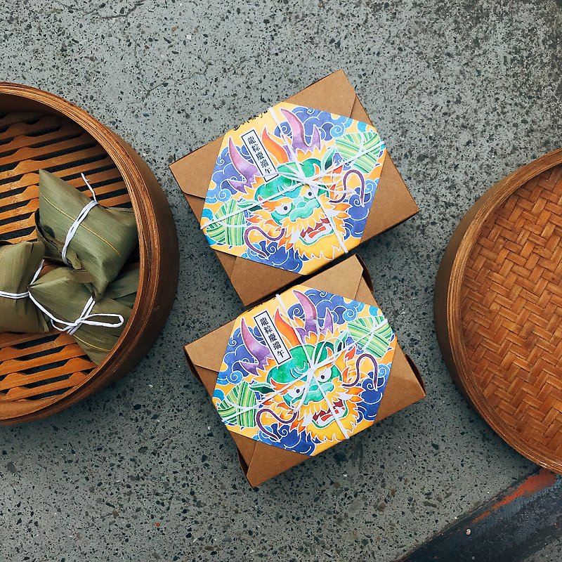 The Dragon Boat Festival to send rice gift [thick gift health gift box] 300gx3 small package (the elderly rice x2 + black rice x1) [Xichuan rice shop X roll tail design │ Dragon Boat Festival Dragon Boat Festival] - ธัญพืชและข้าว - อาหารสด หลากหลายสี
