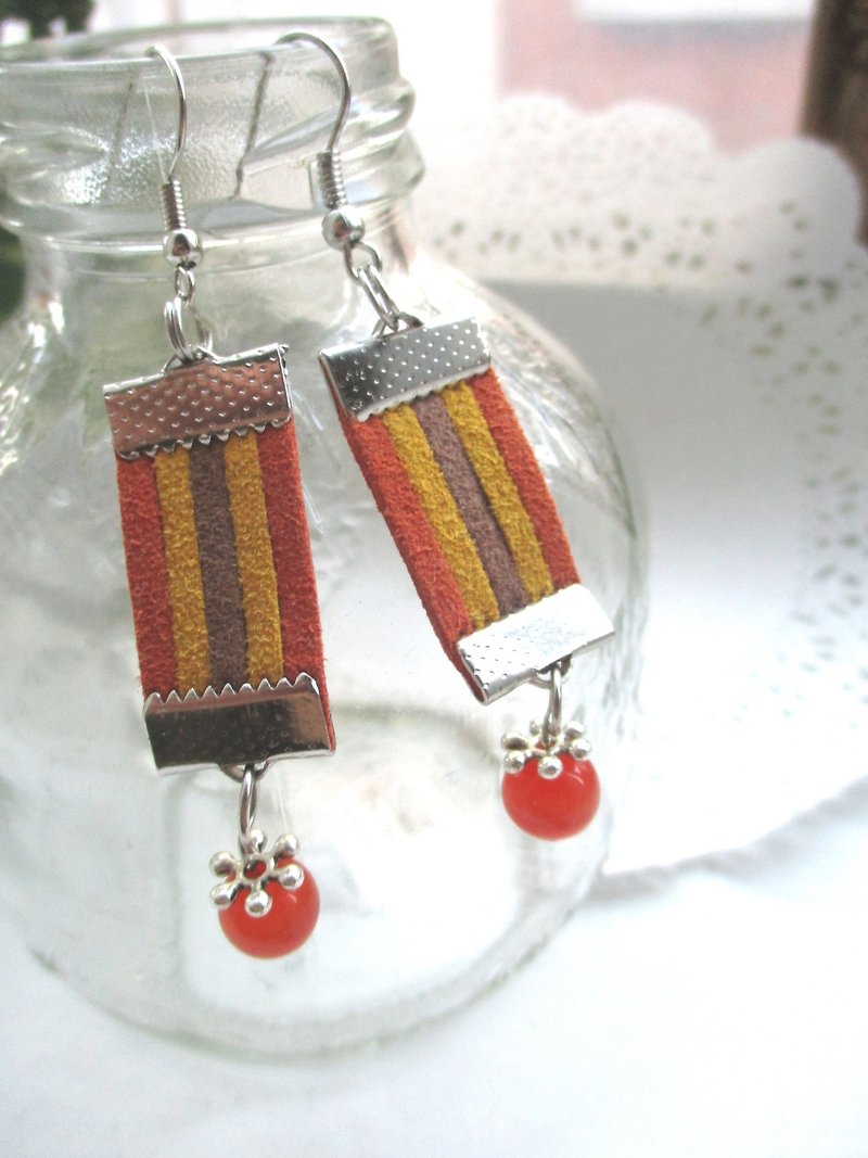 Small kite - wind Ethnic Earrings - Orange - Earrings & Clip-ons - Other Materials Multicolor