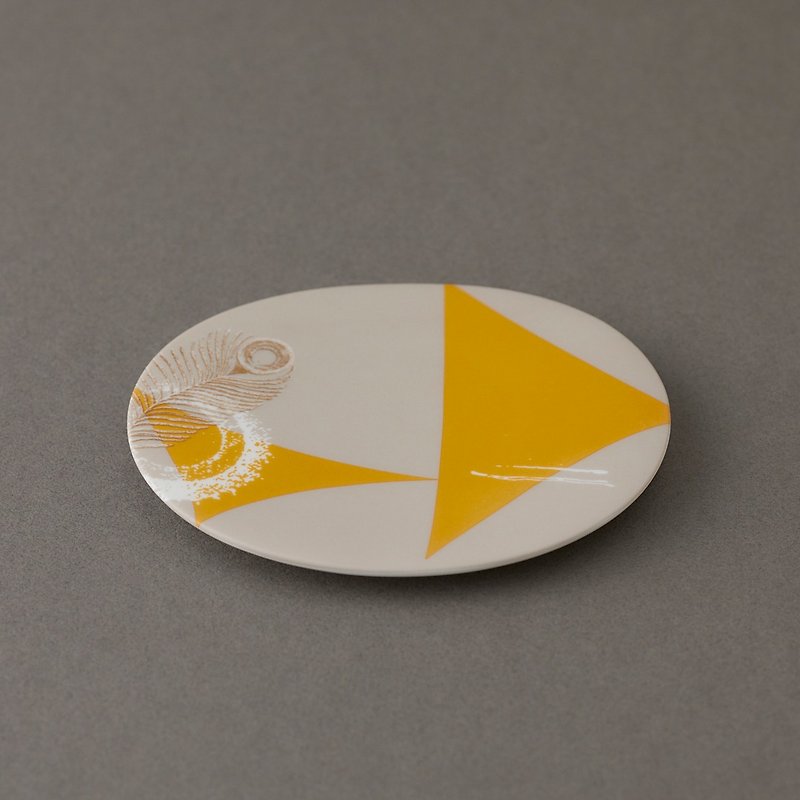 unnamed japan | Mino Ceramics (Transfer Printing)  Plate / Peacock - Small Plates & Saucers - Pottery Khaki