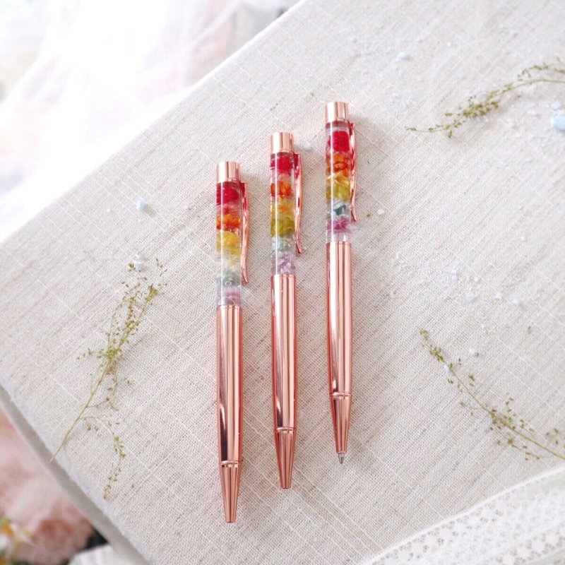 彩虹色立體花筆/生日/婚禮禮物/回禮/伴手禮/公司禮物/可刻字 - 其他書寫用具 - 其他材質 多色
