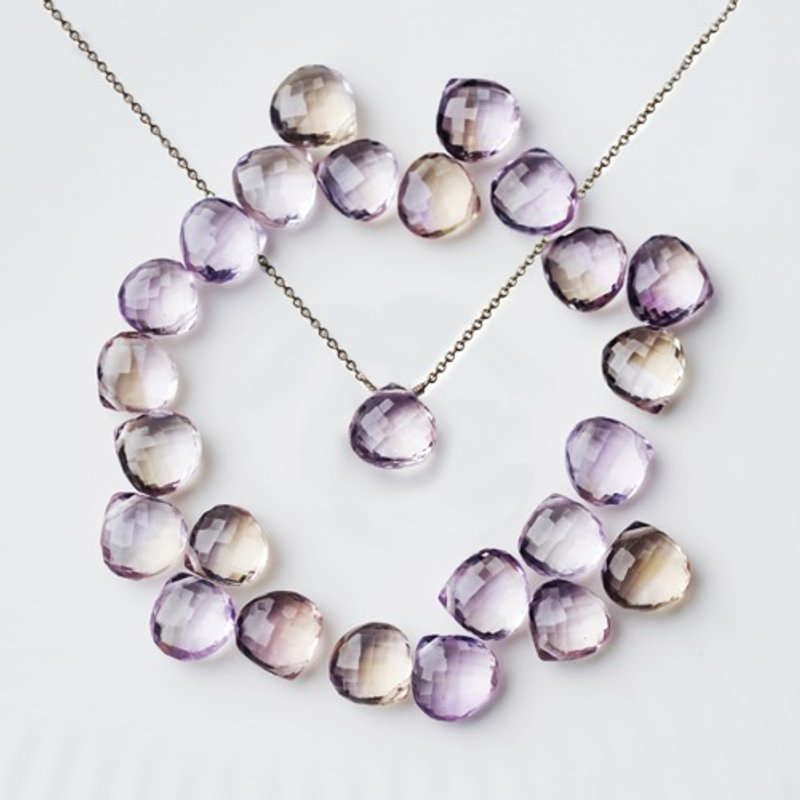 Premium ametrine marron cut necklace Violante - สร้อยคอ - เครื่องเพชรพลอย สีม่วง