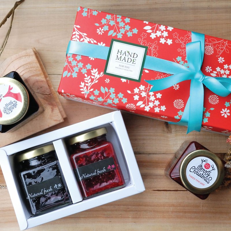 Hand with handmade jam gift New Year gift (flower box 2 into) - Jams & Spreads - Glass 