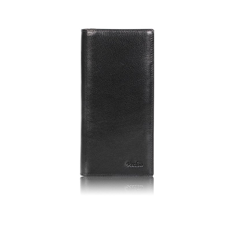 [Free upgrade gift packaging] Resolute 12-card long clip-black/VE048W005BK - Wallets - Genuine Leather Black