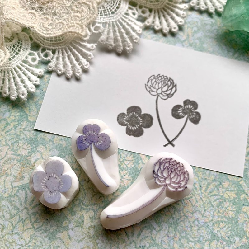 White clover eraser stamp set - Stamps & Stamp Pads - Plastic 