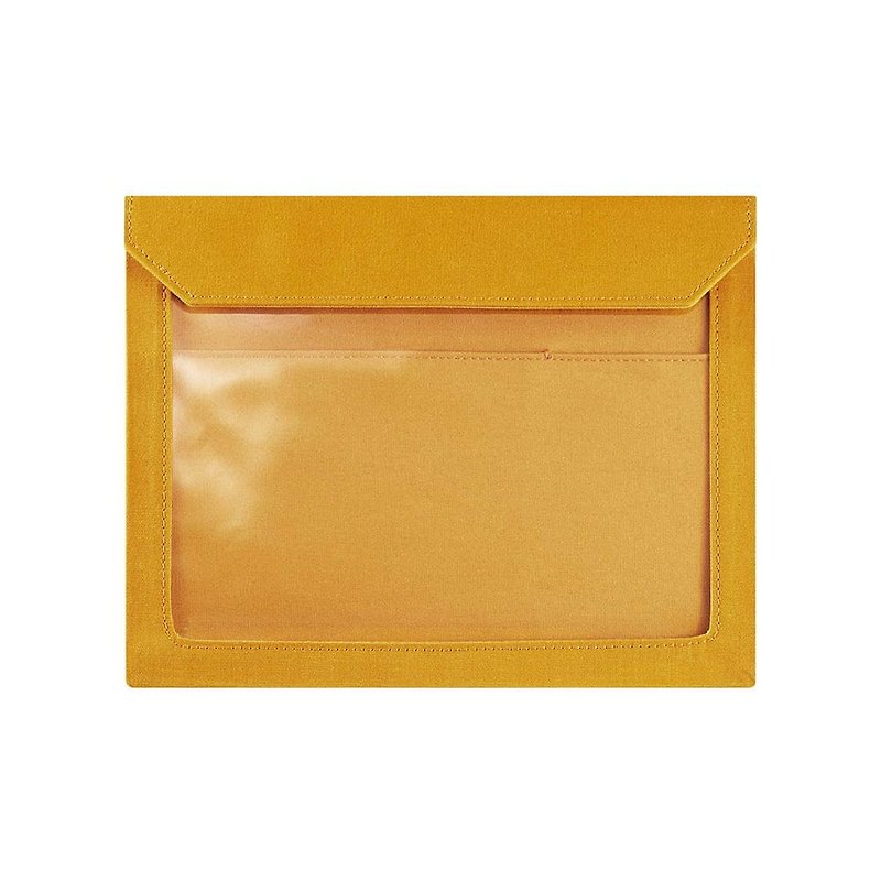 【KING JIM】FLATTY WORKS Multipurpose Storage Bag Yellow A5 - Toiletry Bags & Pouches - Other Materials Yellow