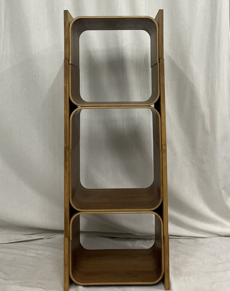 創意書櫃組 胡桃木曲木置物櫃 TS/B-1503 - 書架/書擋 - 其他材質 咖啡色