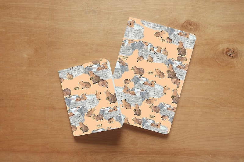 Notebook set : Capybara (set of 2) - 筆記本/手帳 - 紙 橘色