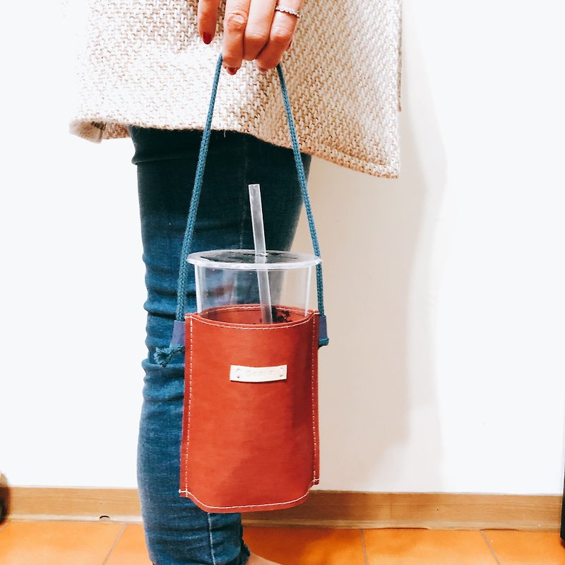 Come to this set of cup bags that cannot be torn and washed kraft paper beverage bag red - Beverage Holders & Bags - Paper 