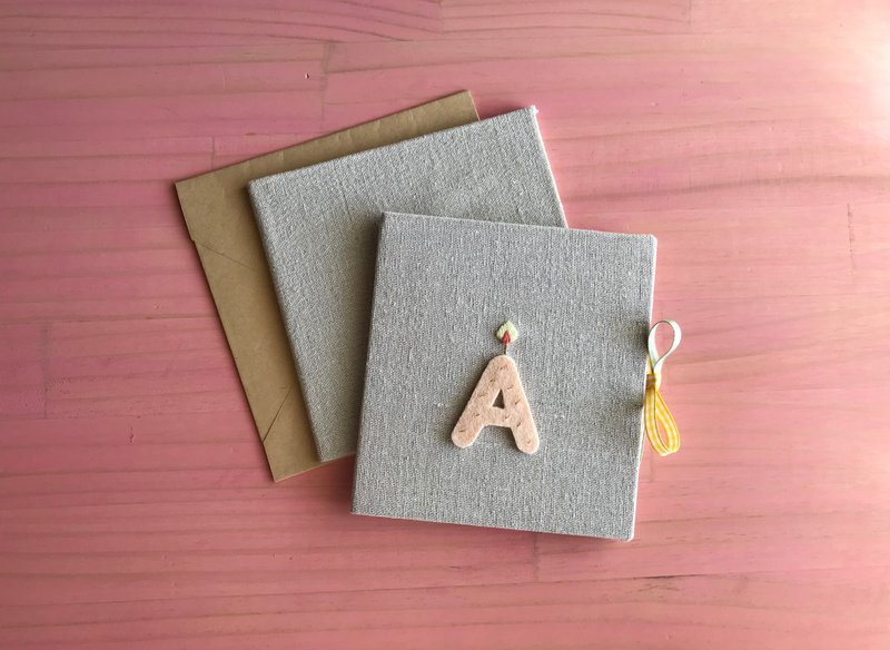 一根小蠟燭的祝福 A to Z字母篇|手工卡片|生日卡| Handmade card - 卡片/明信片 - 其他材質 多色