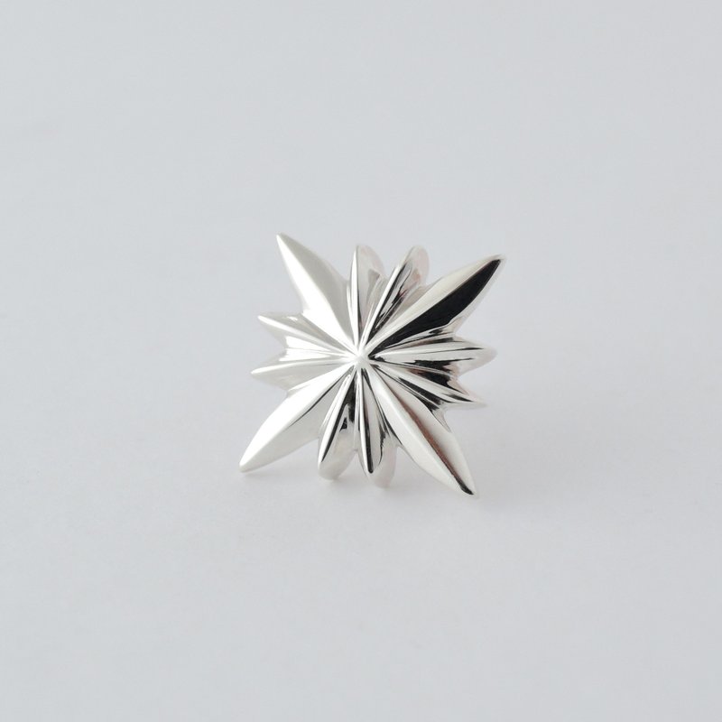 star ピンブローチ　=silver 925 pin-brooch / tie tack= - 胸針 - 其他金屬 銀色