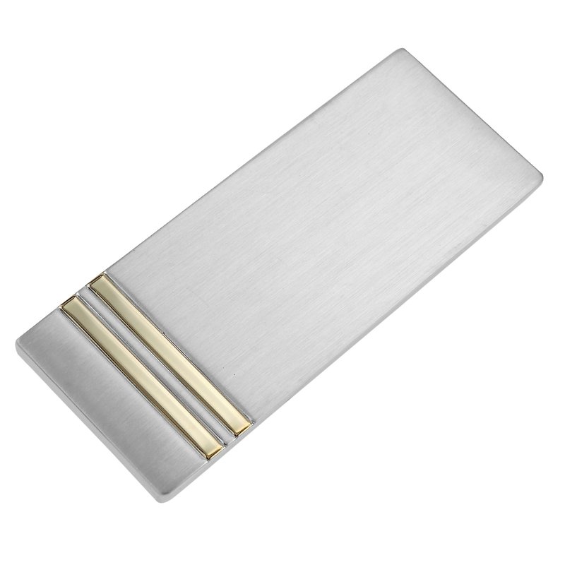 Brush Silver Two Tone Money Clips - Other - Other Metals Silver