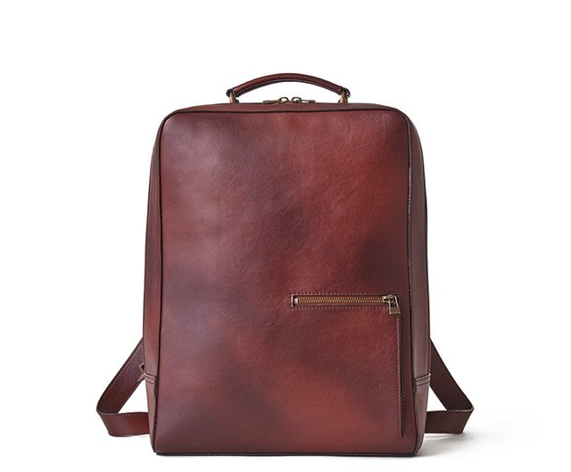 Antique Square Backpack - Vintage Red Brown - Shop motherhouse-tw