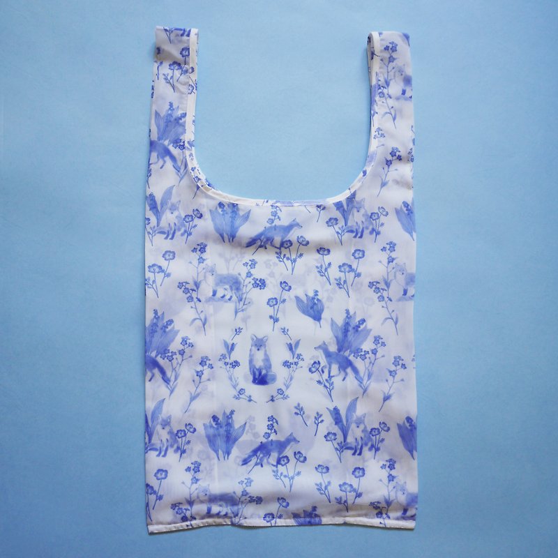 Fox Floral Organza Tote Bag - กระเป๋าถือ - เส้นใยสังเคราะห์ หลากหลายสี
