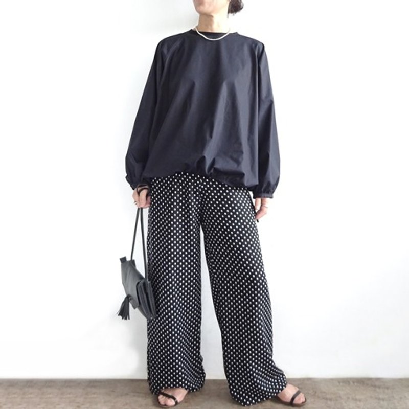 Pinkoi 代購 - 人造絲側絲帶寬鬆褲（圓點） - 女長褲 - 棉．麻 