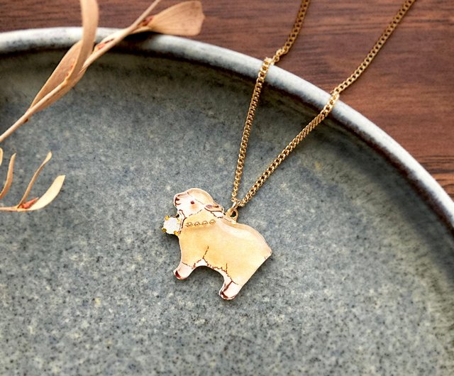 Sheep necklace ひつじのネックレス 動物シリーズ - ショップ Little brilliant days 紅茶とフルーツの雑貨店  ネックレス - Pinkoi