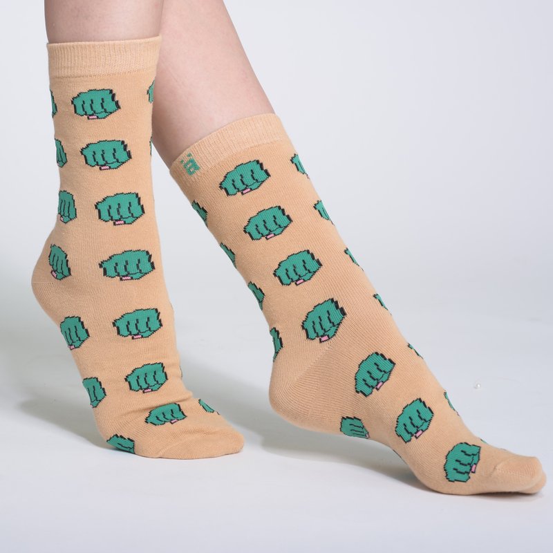 antsocks独家设计 欧美嘻哈个性创意高档保暖中筒男女袜情侣袜子 - 襪子 - 棉．麻 橘色
