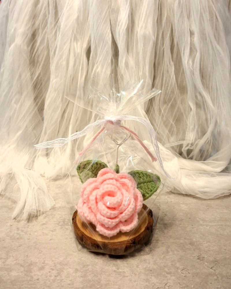 Hand hook rose note folder message folder business card folder photo folder office decoration exchange gift - Card Stands - Cotton & Hemp Multicolor