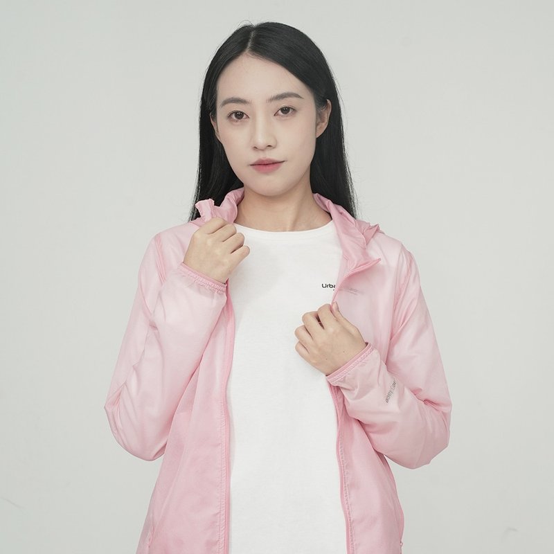 女裝輕盈防風外套 - 女大衣/外套 - 其他人造纖維 粉紅色