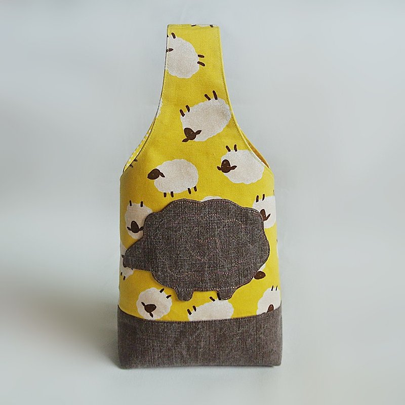 Cute sheep small yellow bag - อื่นๆ - ผ้าฝ้าย/ผ้าลินิน สีเหลือง
