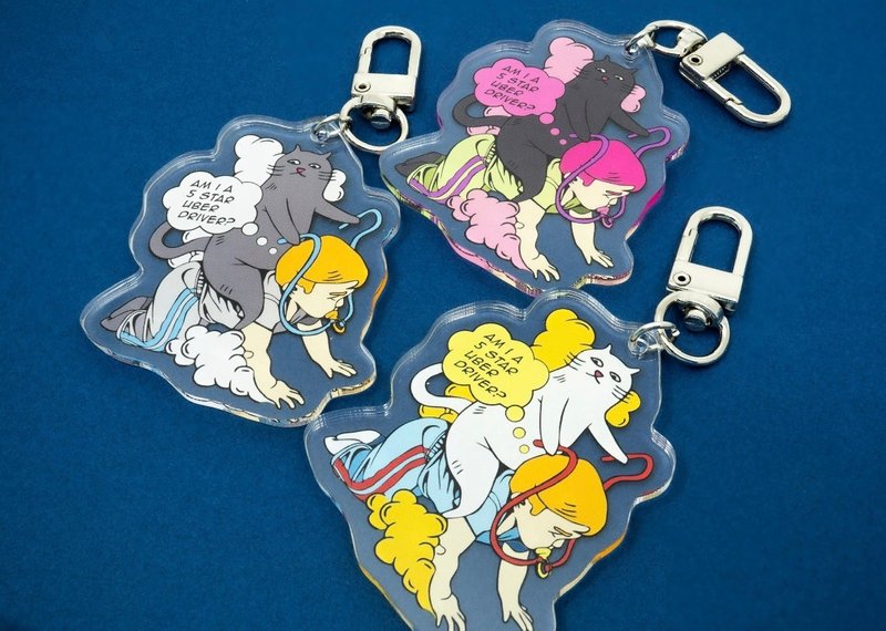 Uber Baby Control Cat Keychain l【Are you in trouble sir?】disculpe senor? - Keychains - Acrylic Multicolor