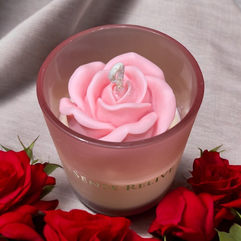 Rose & White Musk Fragrance Candle 200G - น้ำหอม - ขี้ผึ้ง 