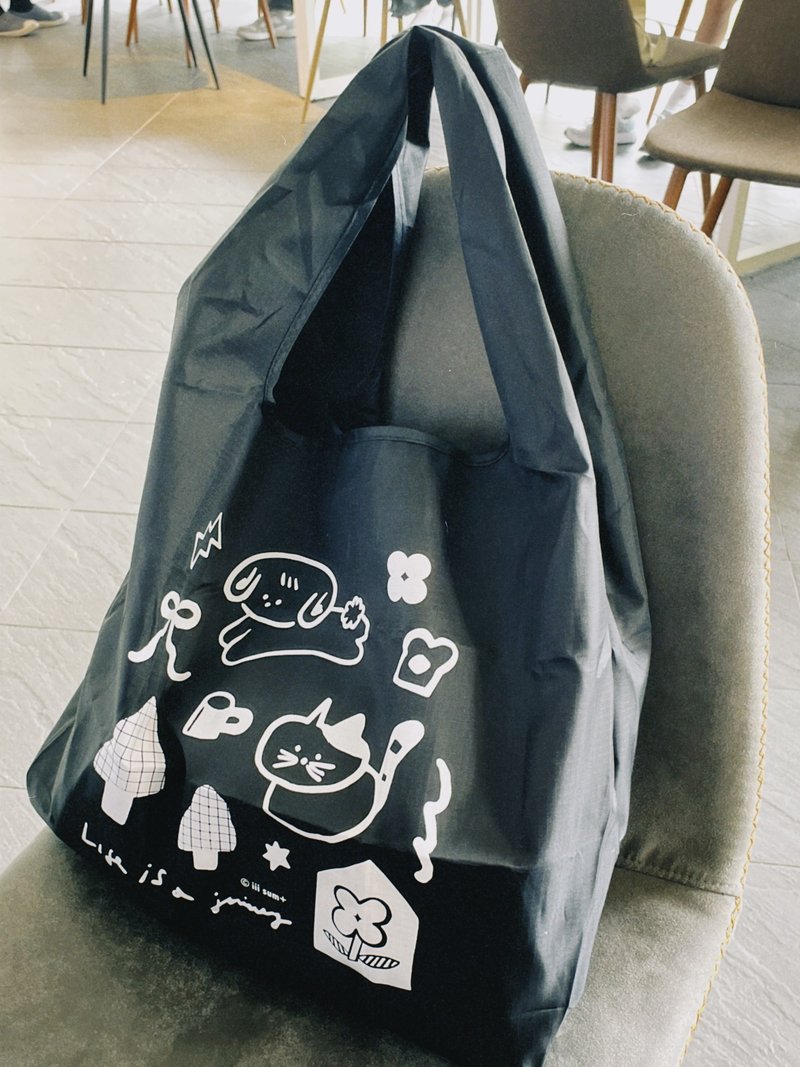 新バージョンKKフォレスト 撥水 大容量ショッピングバッグ 折りたたみ収納 フック付きエコバッグ - トートバッグ・ハンドバッグ - 防水素材 