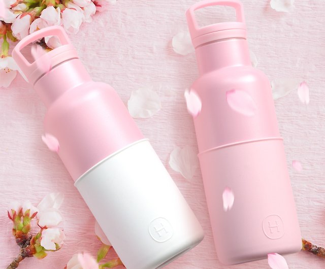 Vacuum Insulated Water Bottle - Rose Pink 16 oz Snow