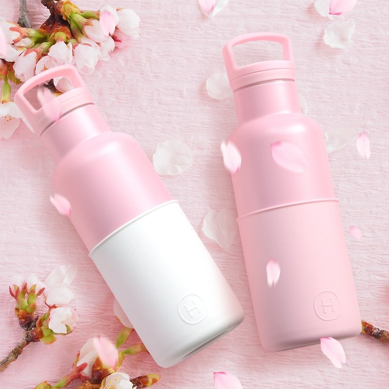 【雙瓶組合】太妃 & 雪白-玫瑰粉2入 CinCin Déco系列 480ml - 水壺/水瓶 - 其他金屬 粉紅色