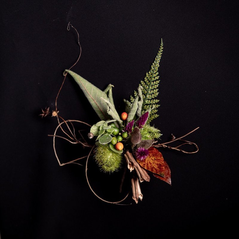 野花胸花 - 胸花/手腕花 - 植物．花 卡其色